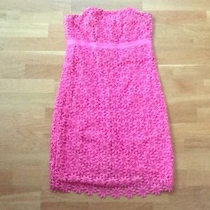 Lilly Pulitzer Pink Eyelet Strapless Sundress